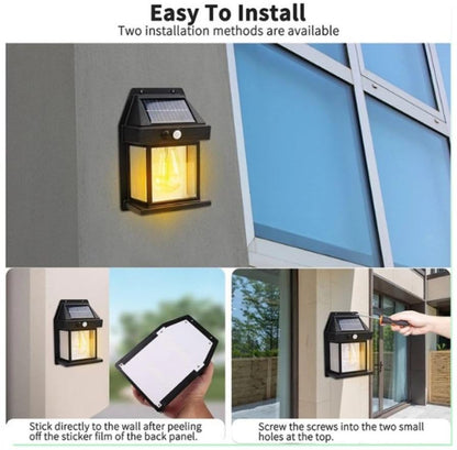 Solar Interaction Wall Lamp Outdoor Motion Sensor Auto Chargeable Front Porch Security Lamps Waterproof for Garden (Pack of 2, Single Tungsten Bulb Solar Lamp)|B0D57G2TK8