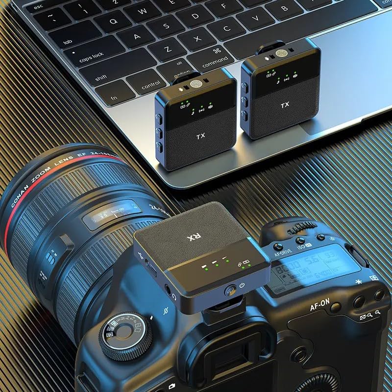 MOCKING BIRD SX9 Wireless Microphone for PC/iPhone, All Smartphones & Camera Collar mic (2 Microphones 1 Receiver) Ultra-Long Life 360 ° Noise Reduction HD Radio Double vlog/Live/Video Recording.|B0CTTKGTWV