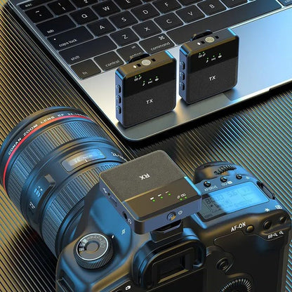 MOCKING BIRD SX9 Wireless Microphone for PC/iPhone, All Smartphones & Camera Collar mic (2 Microphones 1 Receiver) Ultra-Long Life 360 ° Noise Reduction HD Radio Double vlog/Live/Video Recording.|B0CTTKGTWV