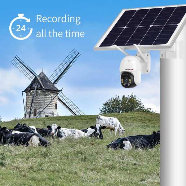Solar Power 4G LTE CCTV Camera | 30W Wireless Outdoor Security Camera | SIM Card | Rechargeable | Dual Working Modes