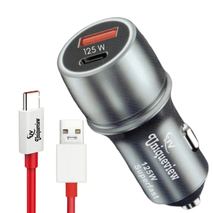 uniqueview High-Speed 125W Car Charger | Qualcomm Certified Turbo Adapter for Smartphones & Tablets