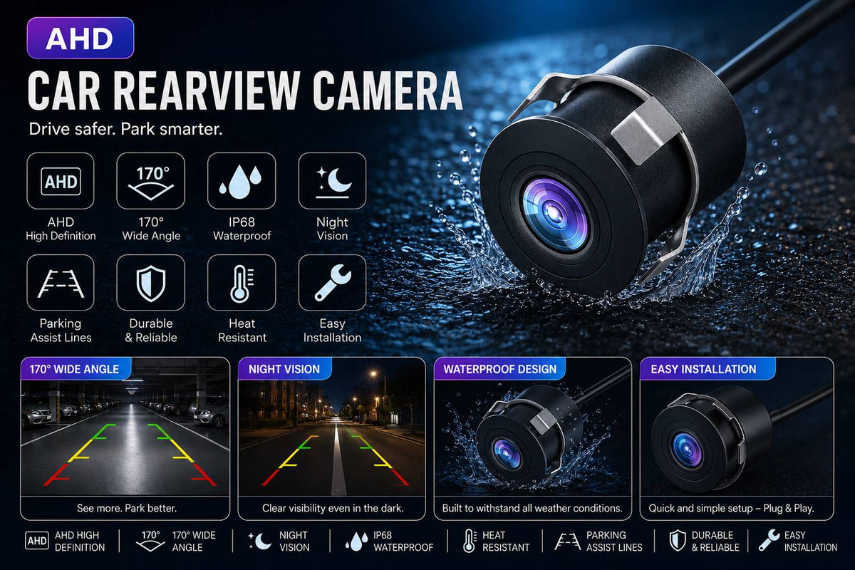 AHD Car Reverse Camera with Night Vision & 170 Degree Wide Angle Rear View_G297 Reverse Assist Camera System