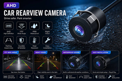 AHD Car Reverse Camera with Night Vision & 170 Degree Wide Angle Rear View_G297 Reverse Assist Camera System