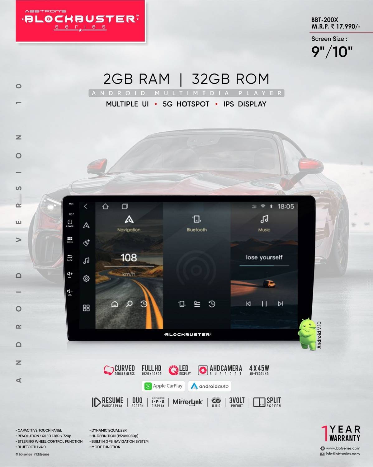 BLOCKBUSTER BBT 200X Car Stereo