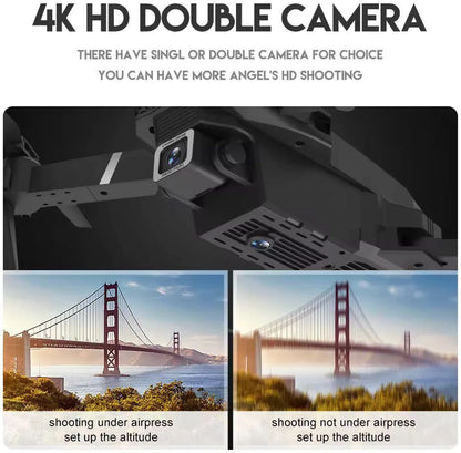 E99 Pro Foldable Remote Control Drone with Dual Camera, 2 Batteries, HD Camera