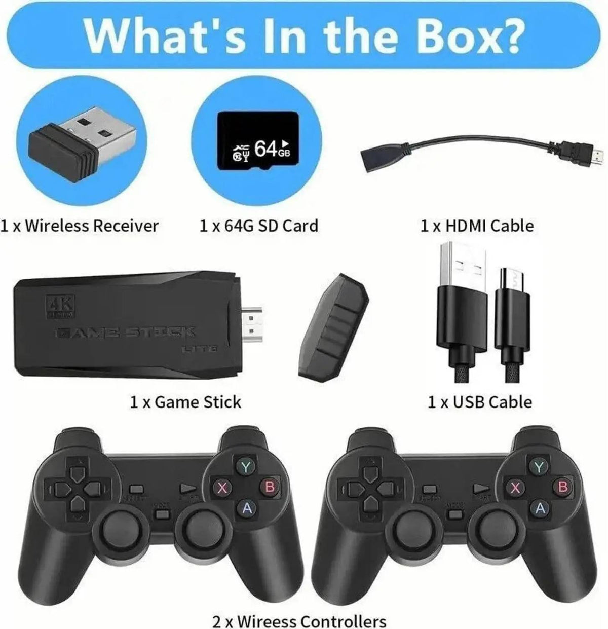HG WORLD M8 Retro Game Stick Console