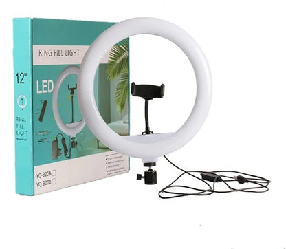 12 inch LED Selfie Ring Light with Mobile Holder for Photo, Video Ring Flash